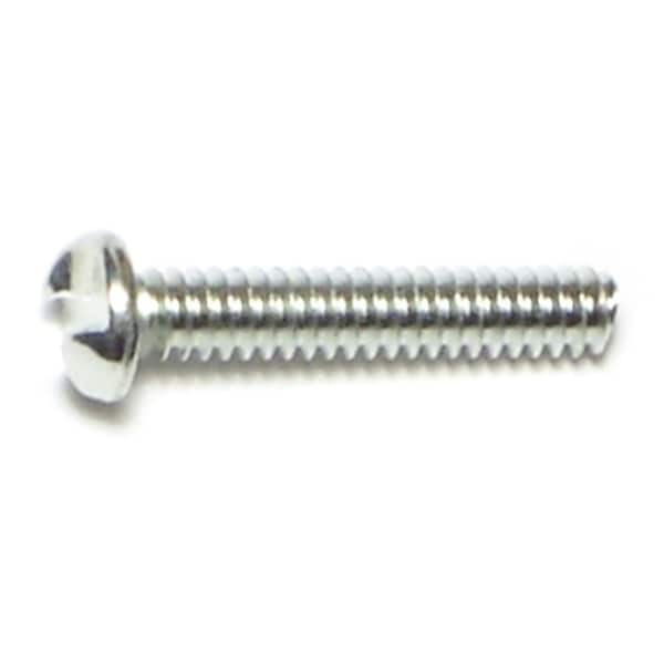 Midwest Fastener #6-32 x 3/4 in Slotted Round Machine Screw, Zinc Plated Steel, 30 PK 70943 - main